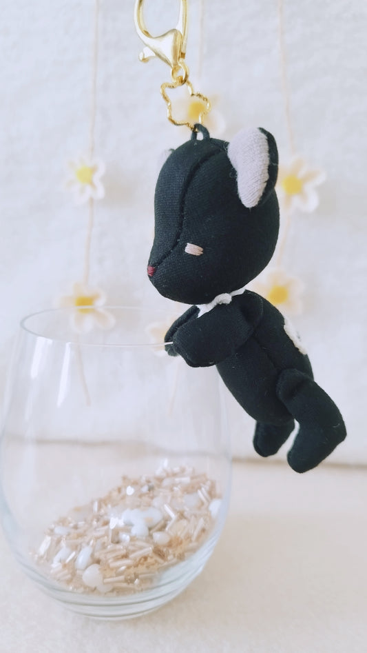 Black BEAR key ring